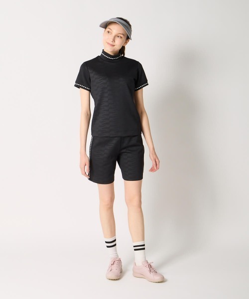 marie claire（マリ・クレール）の「【marie claire:マリ.クレール】レディースストレッチ半袖モックネックシャツ　ゴルフ（シャツ/ブラウス・レディース・ホワイト/ブルー/ブラック・MEDIUM/XX-LARGE/X-LARGE/LARGE）」の20枚目の写真