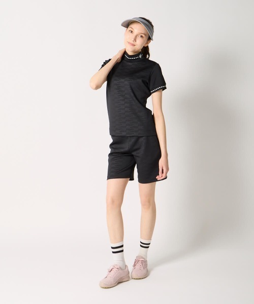 marie claire（マリ・クレール）の「【marie claire:マリ.クレール】レディースストレッチ半袖モックネックシャツ　ゴルフ（シャツ/ブラウス・レディース・ホワイト/ブルー/ブラック・MEDIUM/XX-LARGE/X-LARGE/LARGE）」の21枚目の写真