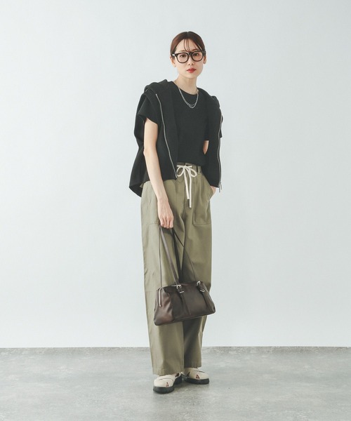 GLOBAL WORK（グローバルワーク）の「リッチクリーン透けにくいコンパクトT/656161（Tシャツ/カットソー・レディース・ブラック/ホワイト/ダークブラウン・MEDIUM/LARGE）」の17枚目の写真