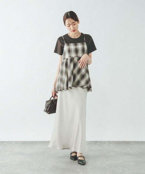GLOBAL WORK（グローバルワーク）の「リッチクリーン透けにくいコンパクトT/656161（Tシャツ/カットソー・レディース・ブラック/ホワイト/ダークブラウン・MEDIUM/LARGE）」の21枚目の写真