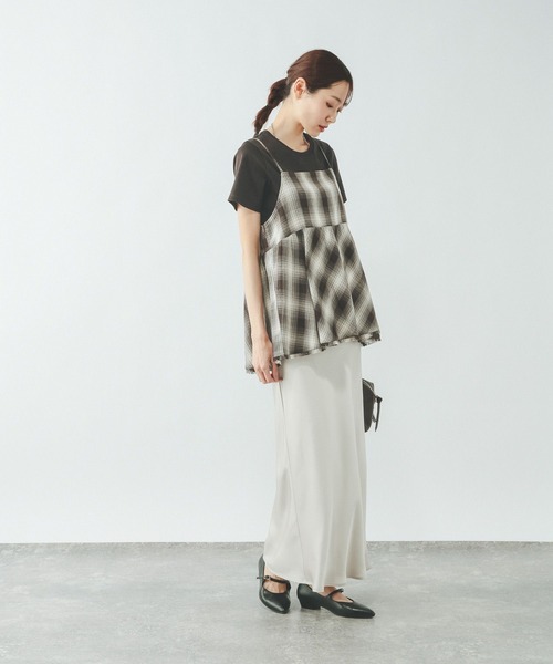 GLOBAL WORK（グローバルワーク）の「リッチクリーン透けにくいコンパクトT/656161（Tシャツ/カットソー・レディース・ブラック/ホワイト/ダークブラウン・MEDIUM/LARGE）」の22枚目の写真