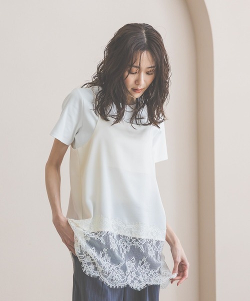 GLOBAL WORK（グローバルワーク）の「リッチクリーン透けにくいコンパクトT/656161（Tシャツ/カットソー・レディース・ブラック/ホワイト/ダークブラウン・MEDIUM/LARGE）」の7枚目の写真