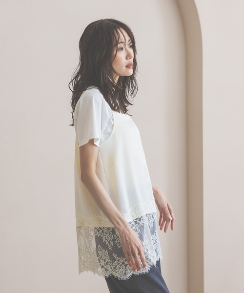 GLOBAL WORK（グローバルワーク）の「リッチクリーン透けにくいコンパクトT/656161（Tシャツ/カットソー・レディース・ブラック/ホワイト/ダークブラウン・MEDIUM/LARGE）」の8枚目の写真