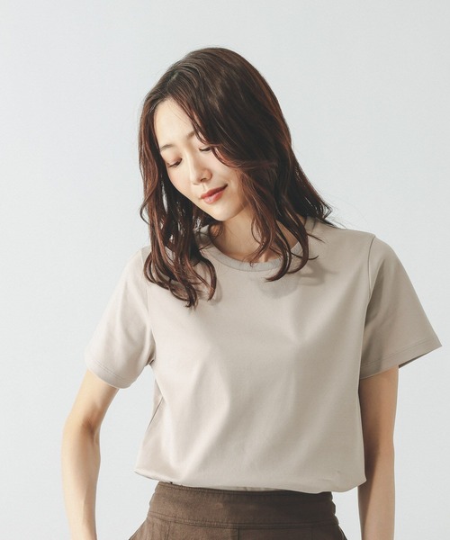 GLOBAL WORK（グローバルワーク）の「リッチクリーン透けにくいコンパクトT/656161（Tシャツ/カットソー・レディース・ブラック/ホワイト/ダークブラウン・MEDIUM/LARGE）」の12枚目の写真