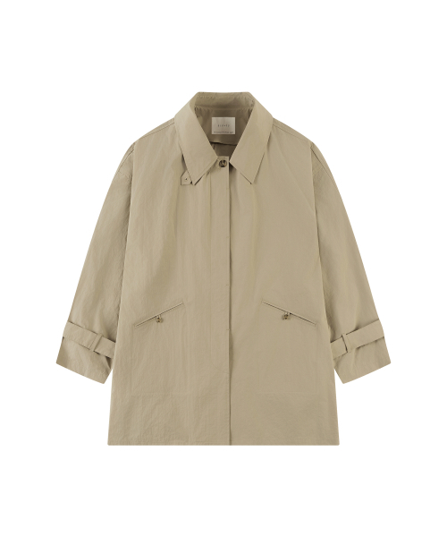 SIYAZU(シヤジュ)の「SIOT4193 ブリーズオーバーサイズハーフコート_ベージュ(チェスターコート・レディース・Beige・ONE)」の4枚目の写真
