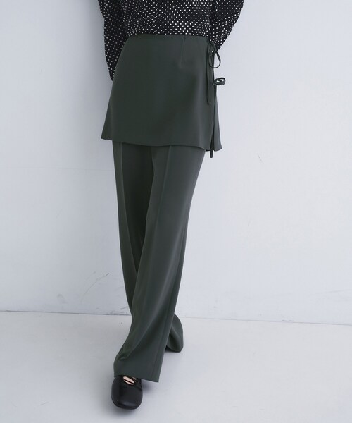 CODE A（コードエー）の「layered skirt pants（その他パンツ・レディース・ダークグレー/ホワイト・36/34/38）」の2枚目の写真