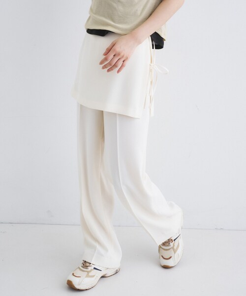 CODE A（コードエー）の「layered skirt pants（その他パンツ・レディース・ダークグレー/ホワイト・36/34/38）」の3枚目の写真