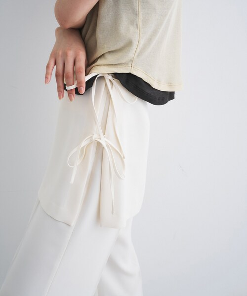 CODE A（コードエー）の「layered skirt pants（その他パンツ・レディース・ダークグレー/ホワイト・36/34/38）」の8枚目の写真