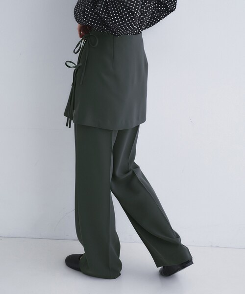 CODE A（コードエー）の「layered skirt pants（その他パンツ・レディース・ダークグレー/ホワイト・36/34/38）」の9枚目の写真
