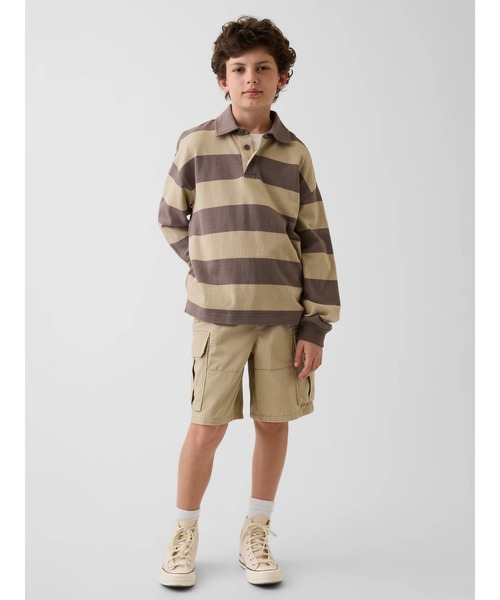 GAP(ギャップ)の「リラックスフィット イージーウエスト カーゴ ショートパンツ (キッズ)(カーゴパンツ・キッズ・ベージュ/チャコールグレー/グリーン・110cm/120cm/130cm/140cm/150cm/160cm)」の7枚目の写真
