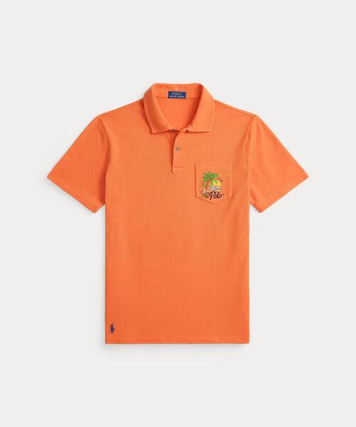 POLO RALPH LAUREN（ポロ ラルフ ローレン）の「スタンダード フィット メッシュ グラフィック ポロシャツ（ポロシャツ・メンズ・オレンジ・L/M/S/XL）」の4枚目の写真