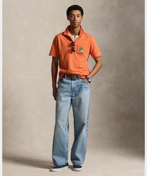POLO RALPH LAUREN（ポロ ラルフ ローレン）の「スタンダード フィット メッシュ グラフィック ポロシャツ（ポロシャツ・メンズ・オレンジ・L/M/S/XL）」の3枚目の写真