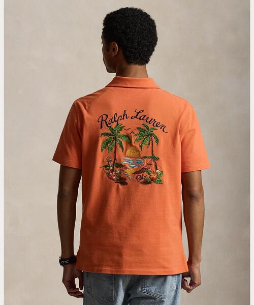 POLO RALPH LAUREN（ポロ ラルフ ローレン）の「スタンダード フィット メッシュ グラフィック ポロシャツ（ポロシャツ・メンズ・オレンジ・L/M/S/XL）」の2枚目の写真
