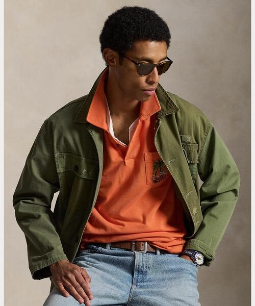 POLO RALPH LAUREN（ポロ ラルフ ローレン）の「スタンダード フィット メッシュ グラフィック ポロシャツ（ポロシャツ・メンズ・オレンジ・L/M/S/XL）」の7枚目の写真