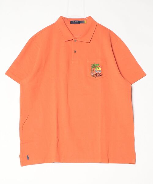POLO RALPH LAUREN（ポロ ラルフ ローレン）の「スタンダード フィット メッシュ グラフィック ポロシャツ（ポロシャツ・メンズ・オレンジ・L/M/S/XL）」の6枚目の写真
