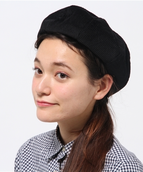 Kastane（カスタネ）の「コーデュロイベレー帽（ハット・レディース・キャメル/ブラック/カーキ・FREE）」の4枚目の写真