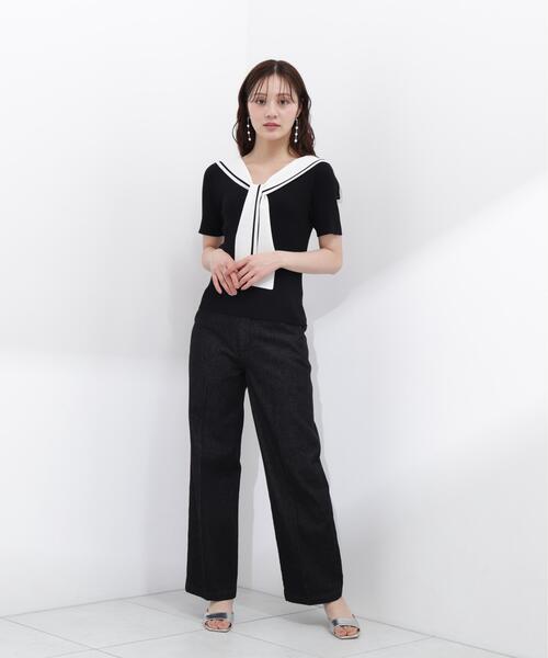 PROPORTION BODY DRESSING(プロポーションボディドレッシング)の「【加藤栞さん着用】ワイドフレアスラックスパンツ / 1216130400(スラックス・レディース・ブラック/ネイビー・SMALL/MEDIUM/P/S)」の14枚目の写真
