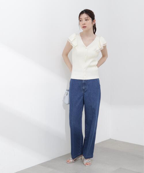PROPORTION BODY DRESSING(プロポーションボディドレッシング)の「【加藤栞さん着用】ワイドフレアスラックスパンツ / 1216130400(スラックス・レディース・ブラック/ネイビー・SMALL/MEDIUM/P/S)」の3枚目の写真