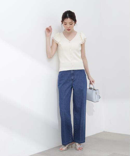 PROPORTION BODY DRESSING(プロポーションボディドレッシング)の「【加藤栞さん着用】ワイドフレアスラックスパンツ / 1216130400(スラックス・レディース・ブラック/ネイビー・SMALL/MEDIUM/P/S)」の5枚目の写真