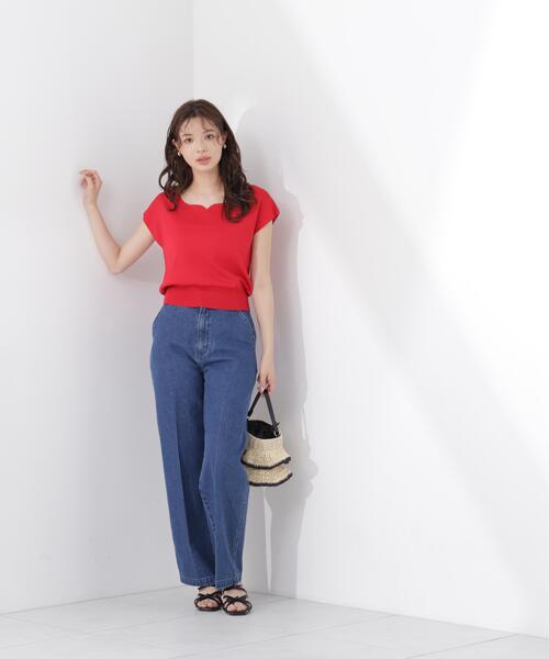 PROPORTION BODY DRESSING(プロポーションボディドレッシング)の「【加藤栞さん着用】ワイドフレアスラックスパンツ / 1216130400(スラックス・レディース・ブラック/ネイビー・SMALL/MEDIUM/P/S)」の6枚目の写真