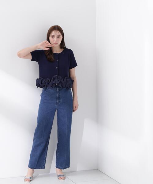 PROPORTION BODY DRESSING(プロポーションボディドレッシング)の「【加藤栞さん着用】ワイドフレアスラックスパンツ / 1216130400(スラックス・レディース・ブラック/ネイビー・SMALL/MEDIUM/P/S)」の7枚目の写真