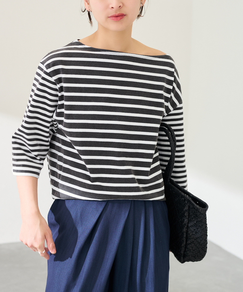 FRAMeWORK（フレームワーク）の「クレージーボーダーT-SHIRT（Tシャツ/カットソー・レディース・ブラック/ブルー・FREE）」の13枚目の写真