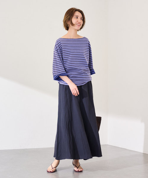 FRAMeWORK（フレームワーク）の「クレージーボーダーT-SHIRT（Tシャツ/カットソー・レディース・ブラック/ブルー・FREE）」の18枚目の写真