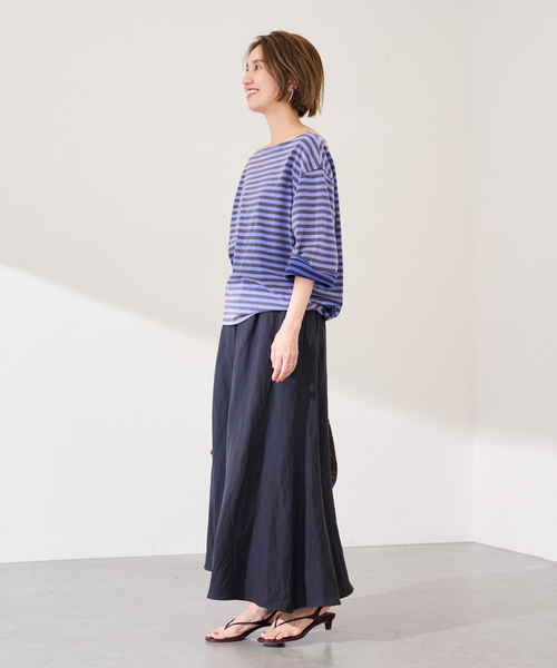 FRAMeWORK（フレームワーク）の「クレージーボーダーT-SHIRT（Tシャツ/カットソー・レディース・ブラック/ブルー・FREE）」の19枚目の写真