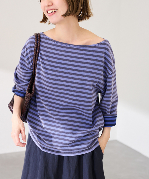 FRAMeWORK（フレームワーク）の「クレージーボーダーT-SHIRT（Tシャツ/カットソー・レディース・ブラック/ブルー・FREE）」の21枚目の写真