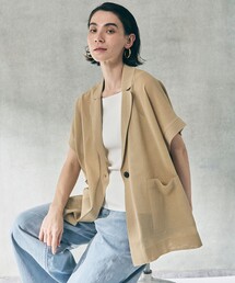 【野呂佳代さん着用】シアーフォルムニット ジャケットジレ
