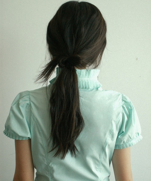 igi(イジ)の「PUFF FRILL BLOUSE / パフスリーブフリルブラウス(シャツ/ブラウス・レディース・ベージュ/ホワイト/ミント・FREE)」の8枚目の写真