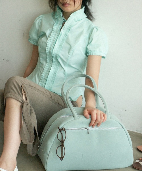 igi(イジ)の「PUFF FRILL BLOUSE / パフスリーブフリルブラウス(シャツ/ブラウス・レディース・ベージュ/ホワイト/ミント・FREE)」の7枚目の写真