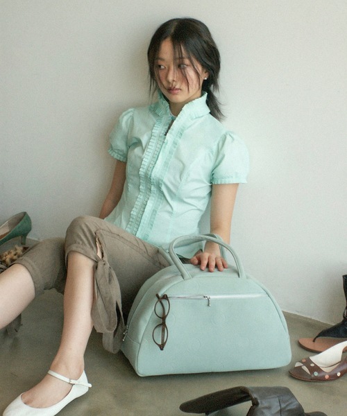 igi(イジ)の「PUFF FRILL BLOUSE / パフスリーブフリルブラウス(シャツ/ブラウス・レディース・ベージュ/ホワイト/ミント・FREE)」の13枚目の写真