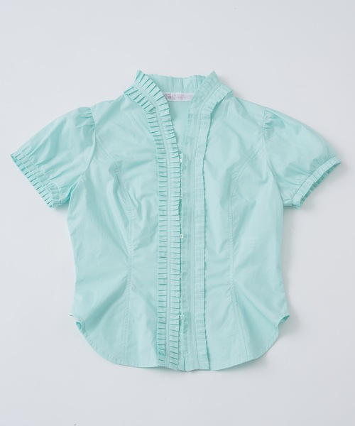 igi(イジ)の「PUFF FRILL BLOUSE / パフスリーブフリルブラウス(シャツ/ブラウス・レディース・ベージュ/ホワイト/ミント・FREE)」の6枚目の写真