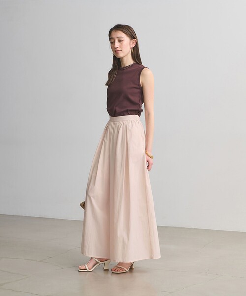 UNITED ARROWS(ユナイテッドアローズ)の「ギャザー フレア パンツ ‐はっ水 ウォッシャブル‐(その他パンツ・レディース・ライトピンク/ダークブラウン/ブラック・36/38)」の7枚目の写真
