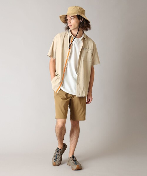 Columbia(コロンビア)の「撥水 UVカット Columbia/ ランドローマーリップストップ ショートスリーブ シャツII /コロンビア(シャツ/ブラウス・メンズ・ブラック/ベージュ・S/M/L/XL)」の14枚目の写真