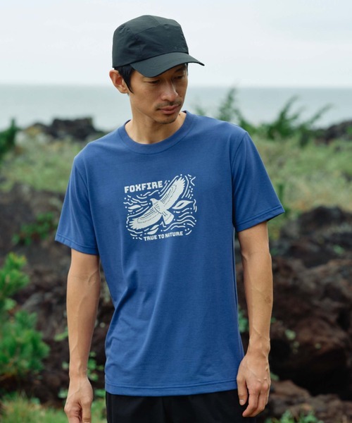 Foxfire(フォックスファイヤー)の「CシールドイーグルT S/S(Tシャツ/カットソー・メンズ・グレー/パープル/ネイビー・XL/L/M/S)」の1枚目の写真