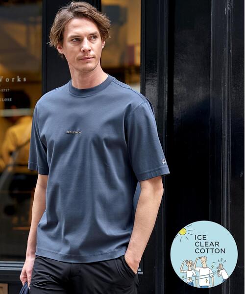 DRESSTERIOR(ドレステリア)の「【接触冷感/抗菌防臭/消臭】ICE CLEAR COTTON NINEストリートTシャツ(Tシャツ/カットソー・メンズ・ブルー系その他/ブラック/ホワイト/スミクロ・92/91/94/90)」の3枚目の写真