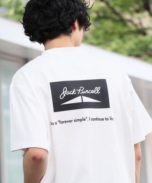 CONVERSE(コンバース)の「【CONVERSE/コンバース】Jack Purcell エンザイムスムースグラフィックTシャツ(Tシャツ/カットソー・メンズ・ホワイト系3/ブラック系2/ブラック系4/ホワイト系1/ホワイト系2/ホワイト系4/ブラック系1/ブラック系3・M/L)」の2枚目の写真