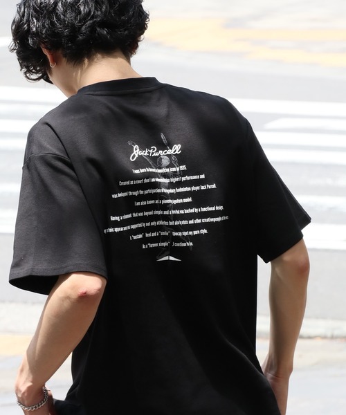 CONVERSE(コンバース)の「【CONVERSE/コンバース】Jack Purcell エンザイムスムースグラフィックTシャツ(Tシャツ/カットソー・メンズ・ホワイト系3/ブラック系2/ブラック系4/ホワイト系1/ホワイト系2/ホワイト系4/ブラック系1/ブラック系3・M/L)」の8枚目の写真