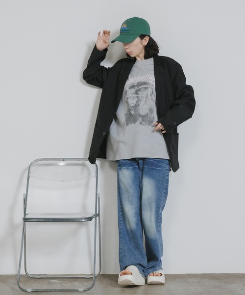 Chick(チック)の「Photo-Printed Crew Neck T-Shirt / フォトプリント クルーネックTシャツ 秋 秋服 2026年秋冬(Tシャツ/カットソー・レディース・ホワイト/ブラック/グレー・FREE)」の18枚目の写真