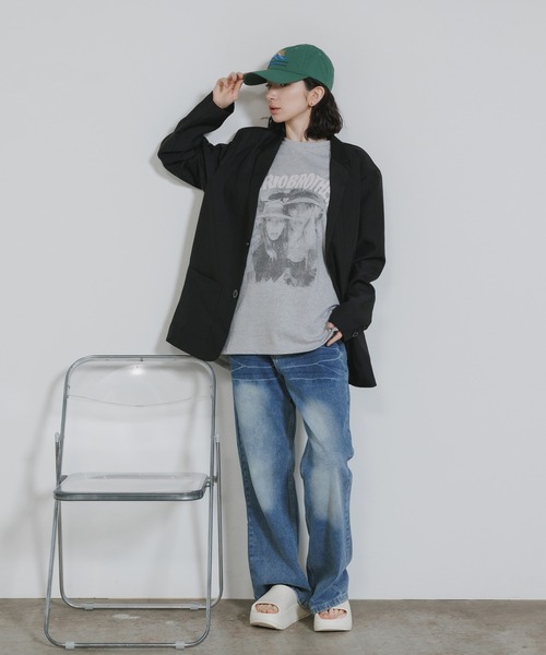 Chick(チック)の「Photo-Printed Crew Neck T-Shirt / フォトプリント クルーネックTシャツ 秋 秋服 2026年秋冬(Tシャツ/カットソー・レディース・ホワイト/ブラック/グレー・FREE)」の20枚目の写真