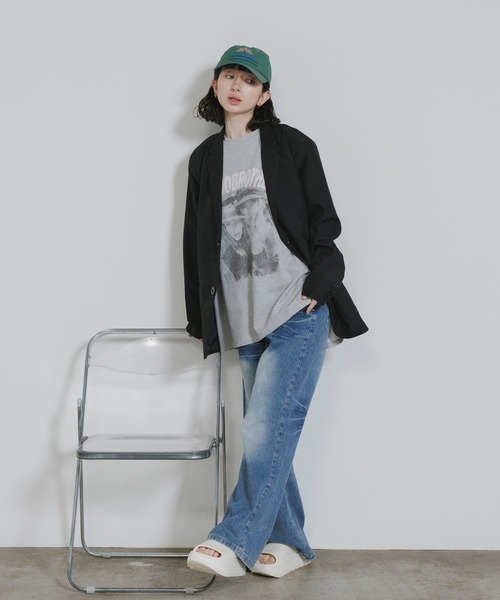 Chick(チック)の「Photo-Printed Crew Neck T-Shirt / フォトプリント クルーネックTシャツ 秋 秋服 2026年秋冬(Tシャツ/カットソー・レディース・ホワイト/ブラック/グレー・FREE)」の22枚目の写真