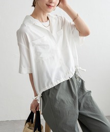 ikka（イッカ）の「【雑誌InRed6月号掲載】冷感／デニム裾ドロストシャツ（シャツ/ブラウス）」