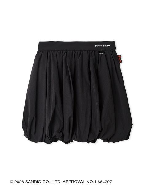 sanrio house(サンリオハウス)の「ハローキティ ナイロンバルーンミニスカート(スカート・レディース・ホワイト/ライトピンク/ブラック・F)」の3枚目の写真