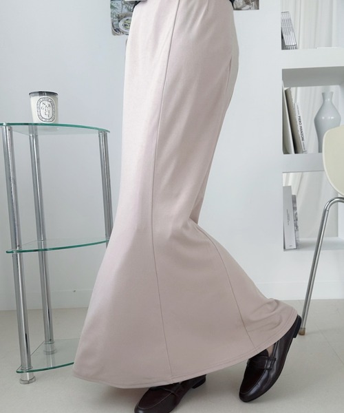 umune(ウムネ)の「マーメイドスカート ロング丈 マキシ丈 ハイウエスト タイト フレア ボトムス 美脚 シルエット フェミニン 上品(スカート・レディース・ピンクベージュ/ブラック/ブラウン・FREE)」の11枚目の写真