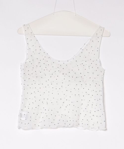 almo(アルモ)の「【LAMPOON】ドットシアーノースリーブ(キャミソール・レディース・ブラック/ホワイト/グレー・LARGE/MEDIUM)」の7枚目の写真