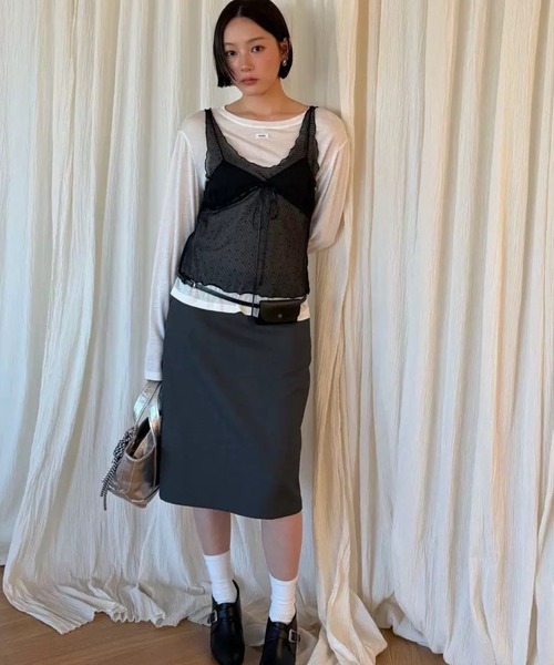 almo(アルモ)の「【LAMPOON】ドットシアーノースリーブ(キャミソール・レディース・ブラック/ホワイト/グレー・LARGE/MEDIUM)」の19枚目の写真