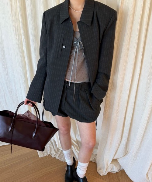 almo(アルモ)の「【LAMPOON】ドットシアーノースリーブ(キャミソール・レディース・ブラック/ホワイト/グレー・LARGE/MEDIUM)」の10枚目の写真