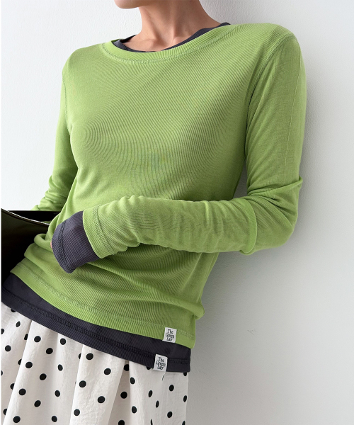 THE GREEN LAB（ザグリーンラボ）の「ソフトテンセルエアリー ロングスリーブ [ライトブルー]（Tシャツ/カットソー・レディース・その他・FREE）」の17枚目の写真
